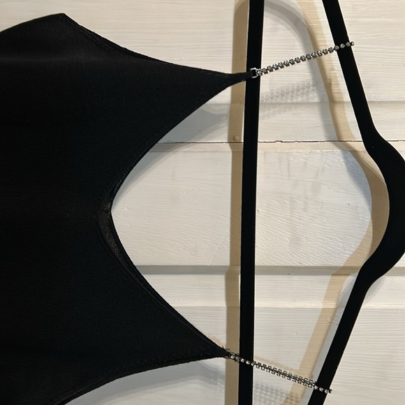 Georgiou Studio Silk Knit Tank with Rhinestone Straps, size M - Picture 3 of 4